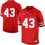 Men's NCAA Ohio State Buckeyes Only Number #43 College Stitched Authentic Nike Red Football Jersey GH20Y65BR